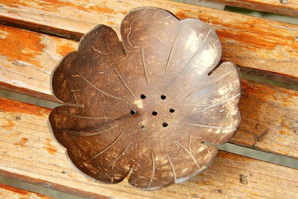 Soap dish coconut shell Thai handicraft handmade